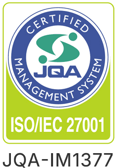 ISO/IEC 27001 認証マーク（登録証番号：JQA-IM1377）